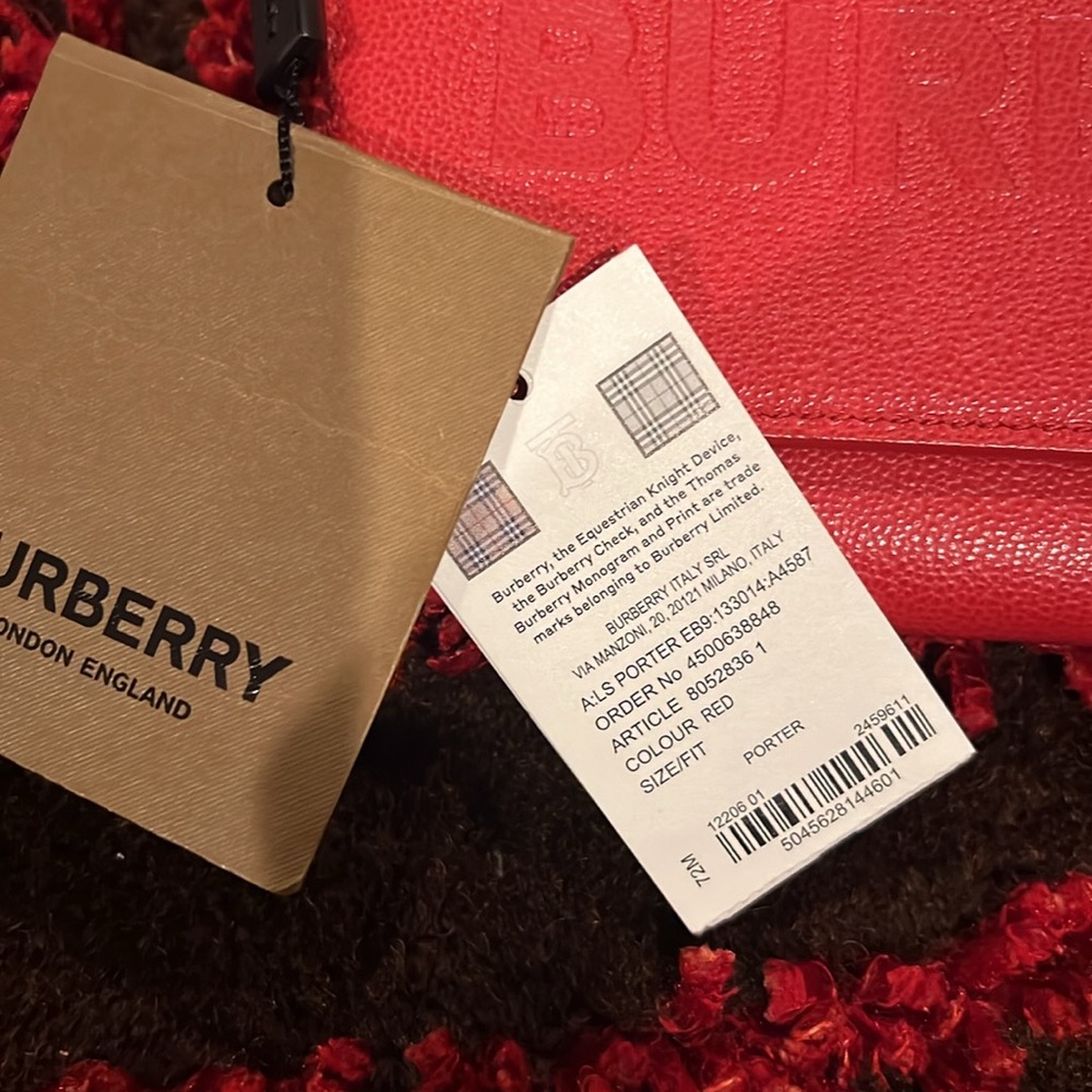 NWT Red Burberry Leather Continental Wallet w/Dustbag - Picture 3 of 5